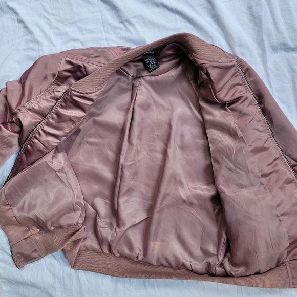 Rose / Metallic Bomber Jacket - Picture 9 of 10